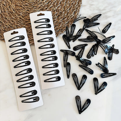 Wholesale 10/20/50/100pcs/set Women Black Waterdrop Shape Basic Alloy Hair Clips BB hairpins Barrettes Fashion Accessories 2031