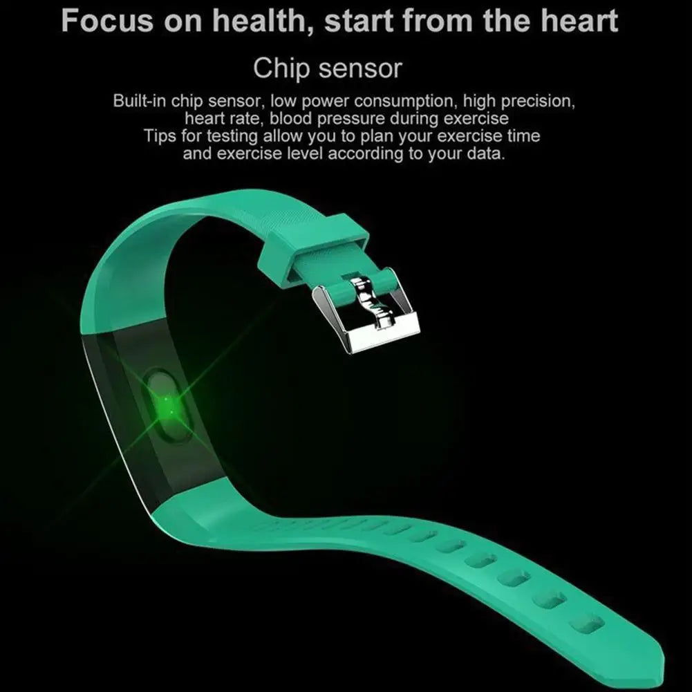 HD Color Screen 115plus Smart Band Heart Rate Health Watch Waterproof Sports Bracelet