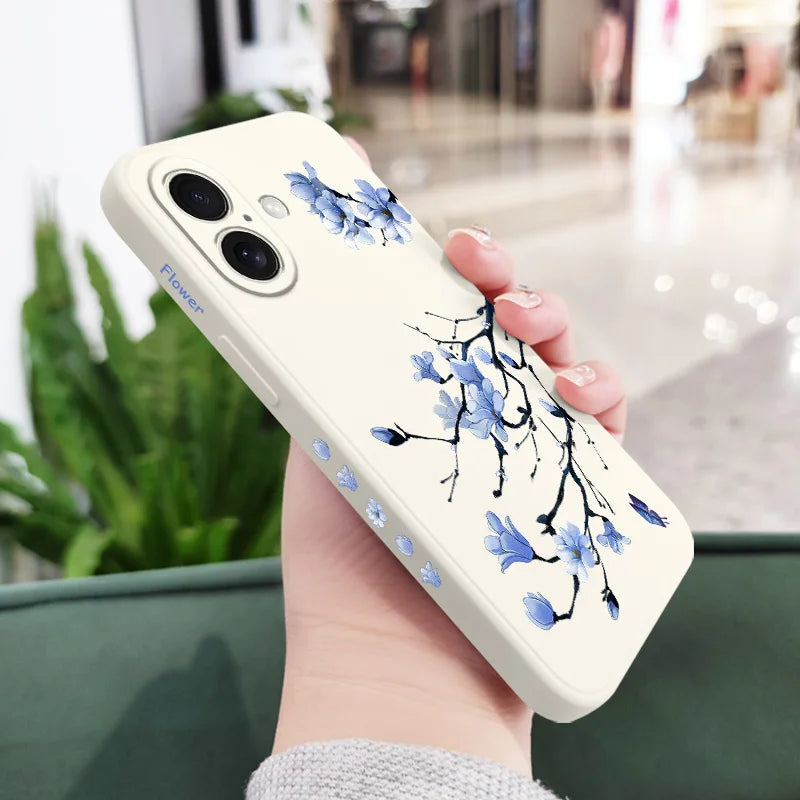 Blooming Orchid Phone Case For iPhone 17 17 Air 16 16e 15 14 13 12 11 Plus Pro Max Mini Silicone Cover