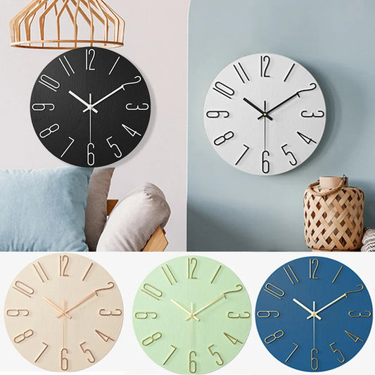 Battery-Powered 12-Inch Analog Wall Clock - Small Clock for Home Office Kitchen and Classroom