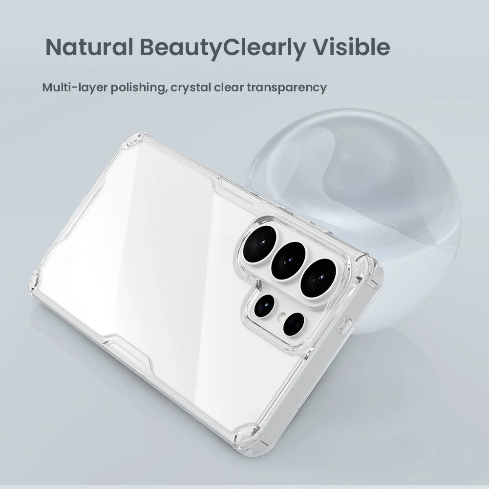 Nillkin for Samsung Galaxy S26 Ultra S26 Plus S25 Ultra S24 Ultra S23 Ultra TPU + PC Silicone Soft Transparent Phone Case