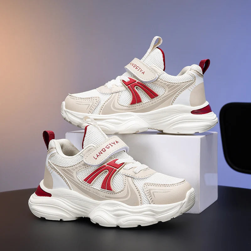 New Boy Girl Shoes Hot Selling Breathable Children Sneakers Comfort Soft Running Shoes Classic Simple Color Blocked Casual Shoes