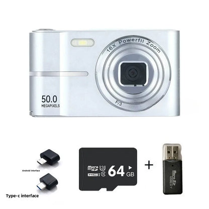 Portable Digital Camera - 44MP Compact Camera with 16x Zoom & 2.4 Inch LCD Screen