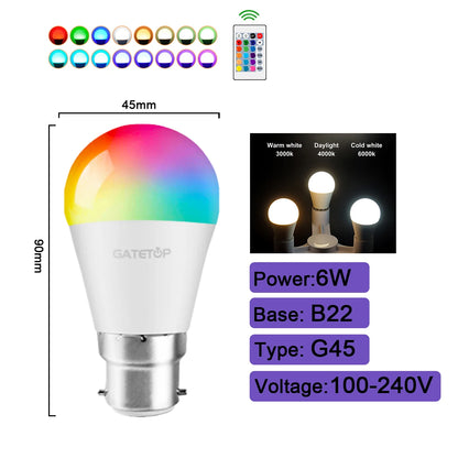 RGBW LED Bulb - Color Changing Smart Light With Remote Control | E27 Spotlight
