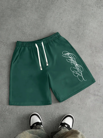 2026 Summer Best-selling Outdoor Sports Casual Fashion Comfortable Simple Letter Pattern Printed Men's Shorts