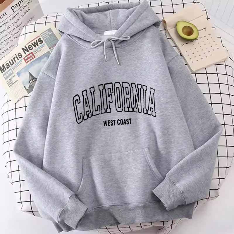 Streetwear Los Angeles California Letter Print Hoodies Spring Casual Hoodies Sweatshirts Men Women Hoodie Sweatshirt