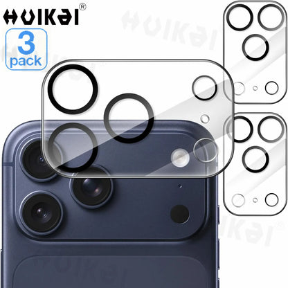 3 Pack For iPhone 17 Pro Max iPhone 17 Pro Camera Lens Protector Drop Protection Friendly 9H Transparent Tempered Cover Screen