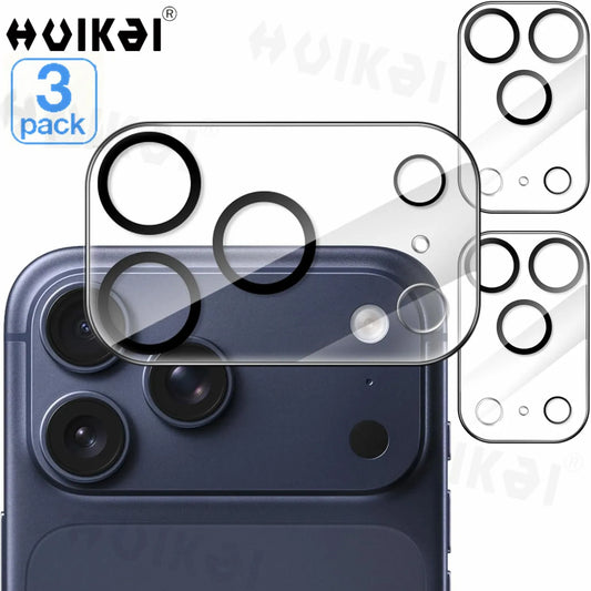 3 Pack For iPhone 17 Pro Max iPhone 17 Pro Camera Lens Protector Drop Protection Friendly 9H Transparent Tempered Cover Screen