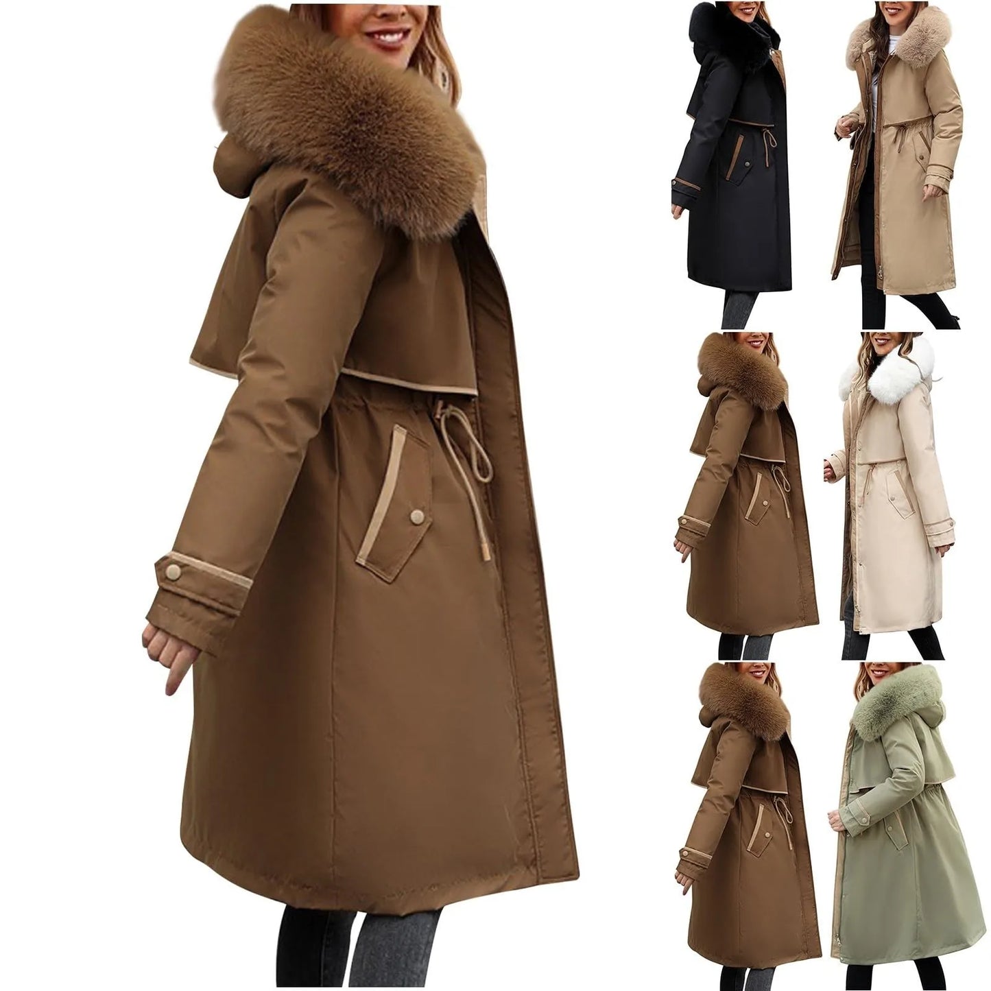 Korean Style Cotton Jacket – Women Winter Coat | Mid Length Zipper Closure Jacket