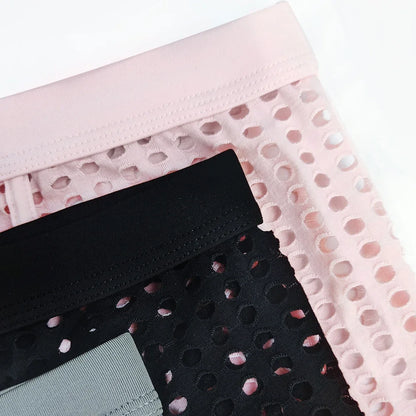 Hot Sale Men's Mesh Boxer Shorts Large Net Design Comfortable European Style Underpants