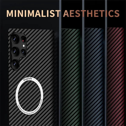 Ultra Slim Carbon Fiber Magnetic Case for Magsafe Samsung Galaxy S26 S25 S24 S23 Ultra S22 S21 Plus S25+ Mac Safe Matte Cover