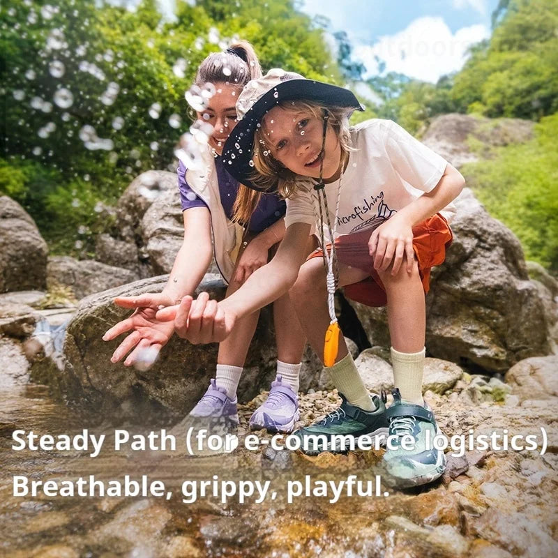 Naturehike Kids' Non-slip Lightweight Hiking Sneakers Anti-Slip Tape Walking Shoes Outdoor Travel Sneakers for River Tracing
