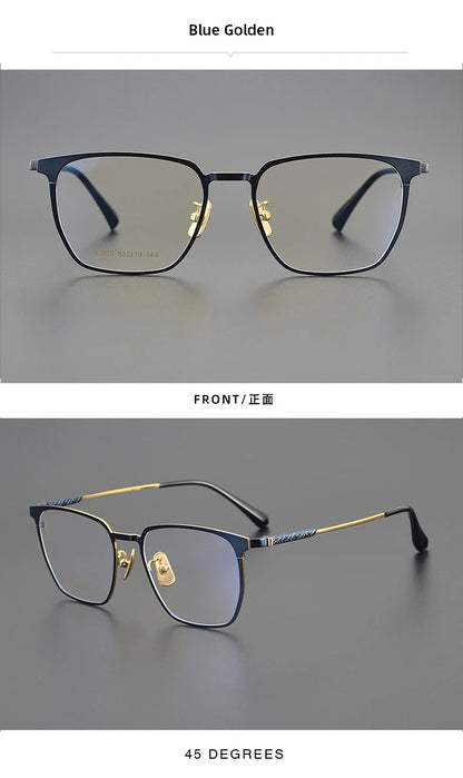 Titanium Reading Glasses - Ultralight Square Frame With Photochromic Lenses
