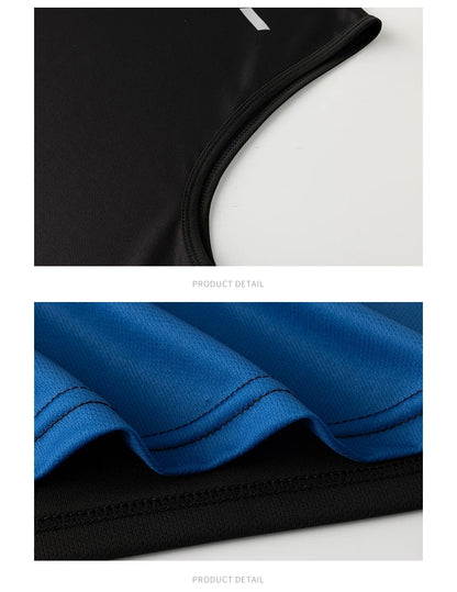 Men's Gradient Sports Vest Lightweight Sleeveless round Neck T-Shirt Summer Running Trendy Loose Fit Youth Cross-Border