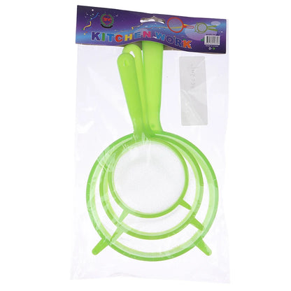 Fine-Mesh Strainer Set – 3-Piece Juice, Tea & Flour Sifter