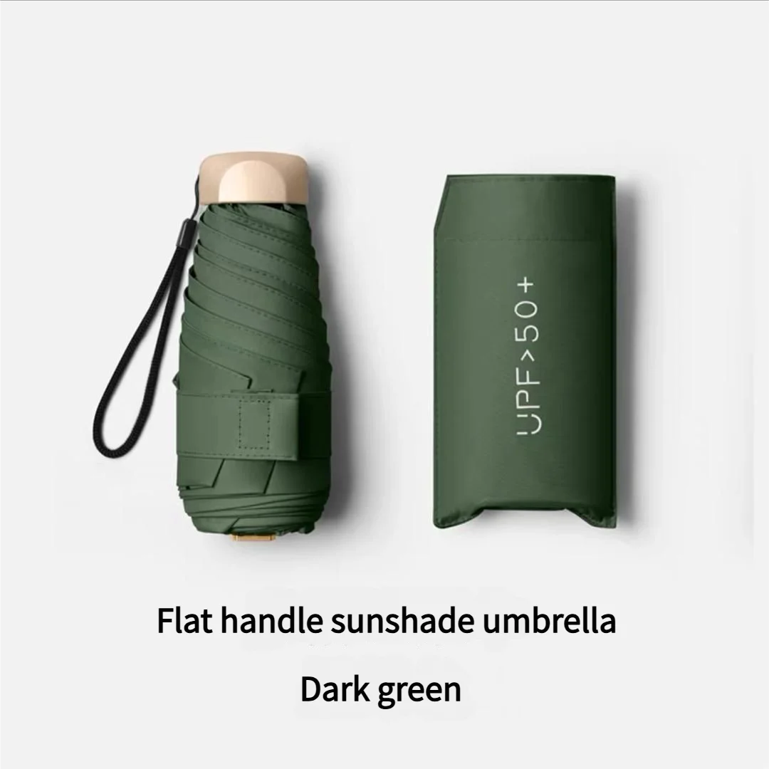 55% Off Mini Sun Umbrella Small Pocket Rain Umbrella Vinyl Folding UV Ultraviolet Protection Sun Shade Pocket Parasol Capsule