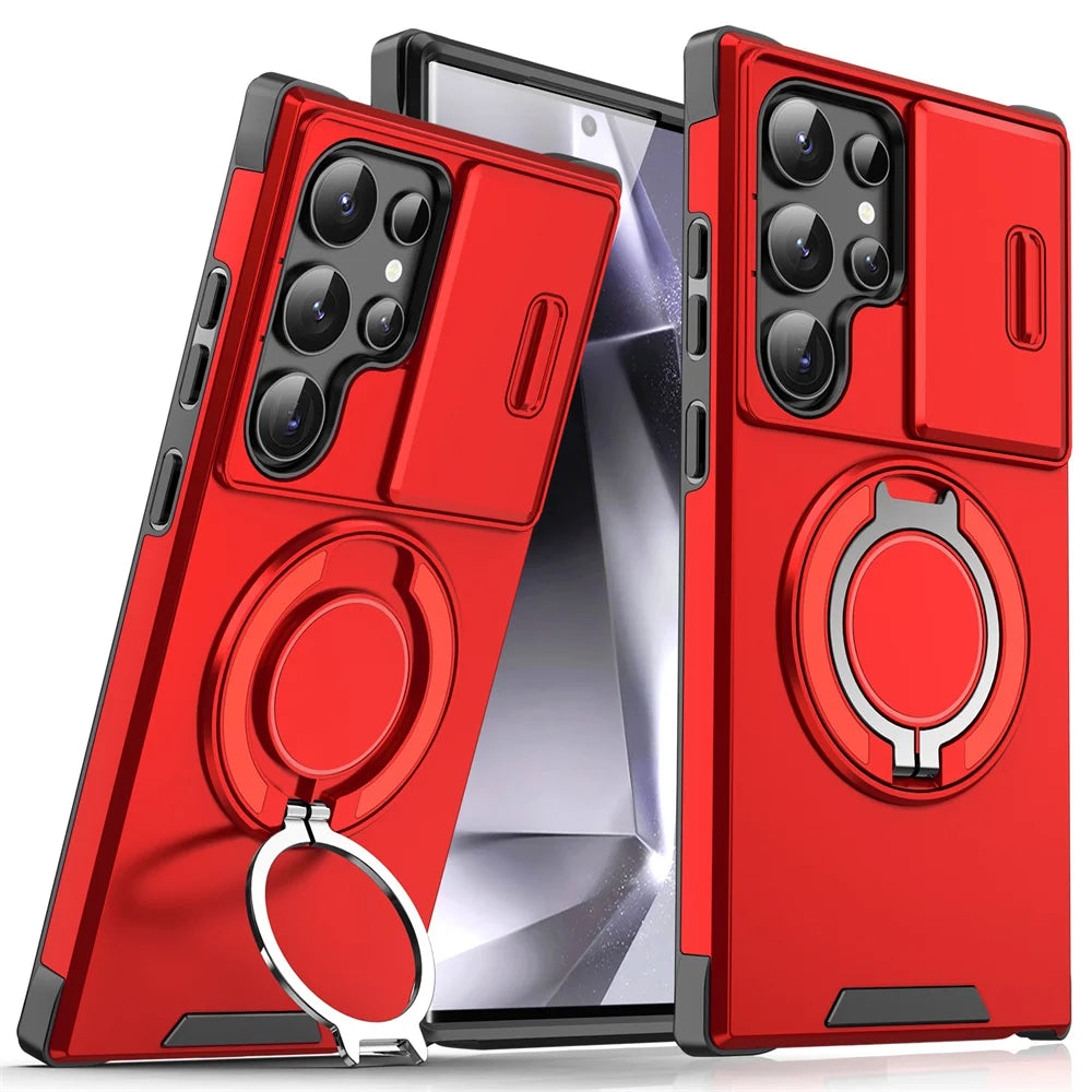 Magnetic Slide Camera Protection Phone Case for Samsung S21 S22 S23 S24 S25 Ultra FE A Series - ZOOMNSTORE