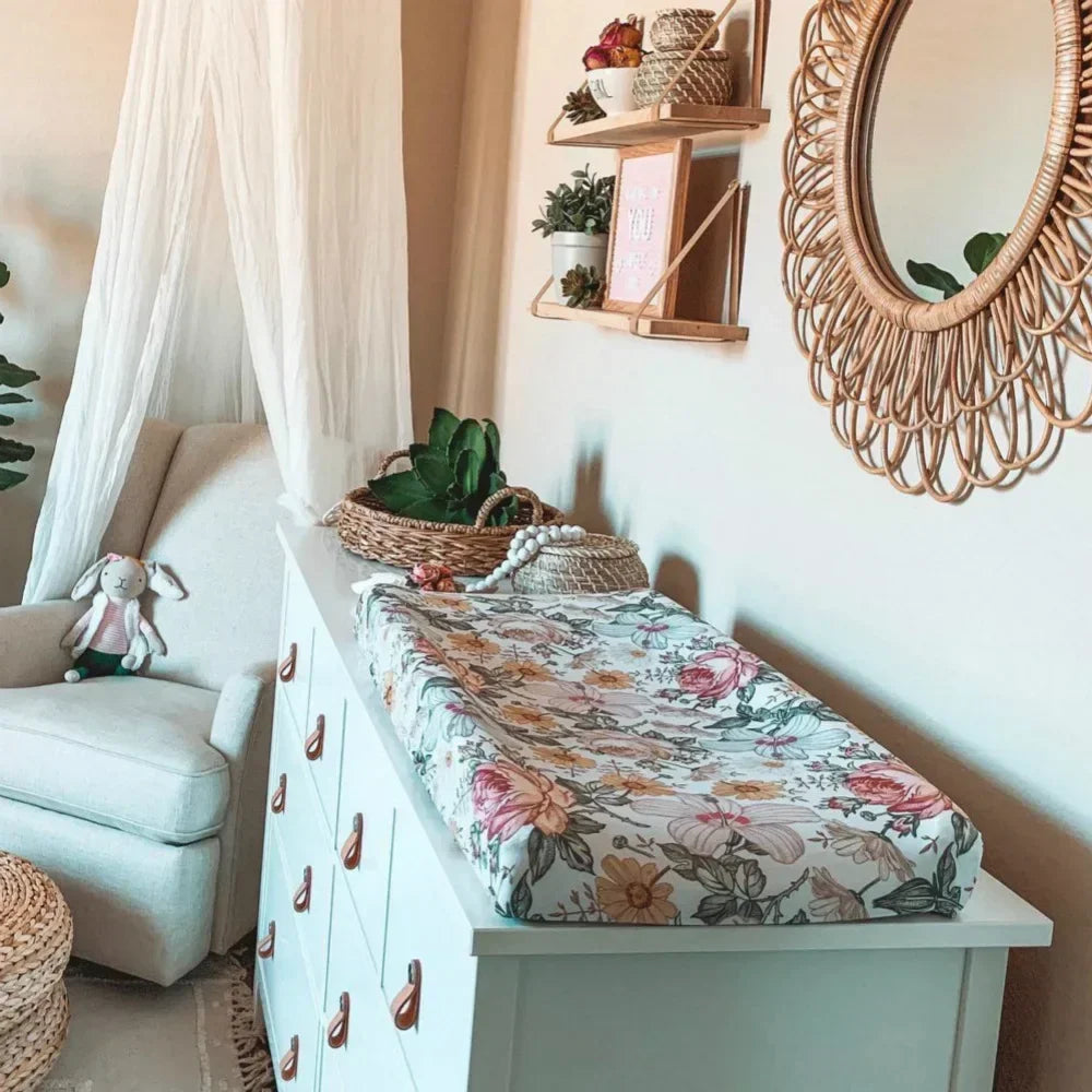 Newborn Change Table Covers Baby Diaper Changing Pad Cover Printing Design Breathable Soft Reusable Diaper Changing Mat Cover