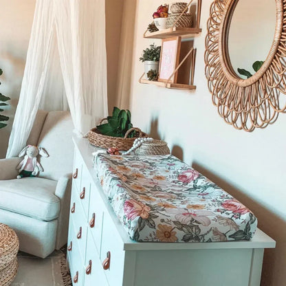 Newborn Change Table Covers Baby Diaper Changing Pad Cover Printing Design Breathable Soft Reusable Diaper Changing Mat Cover