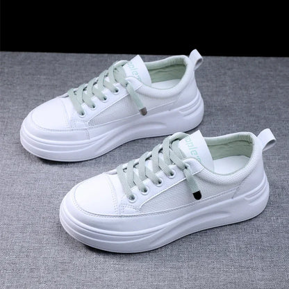 2026 Fashion Mesh Casual Shoes Flats Women Lace Up Dames Sneakers Platform Round Toe Zapatillas Casual Mujer for Summer Spring