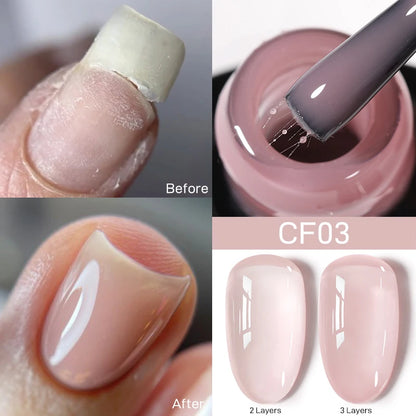 Nude Crystal Rubber Base Gel - 7ml Semi-Permanent Soak Off UV LED Nail Varnish