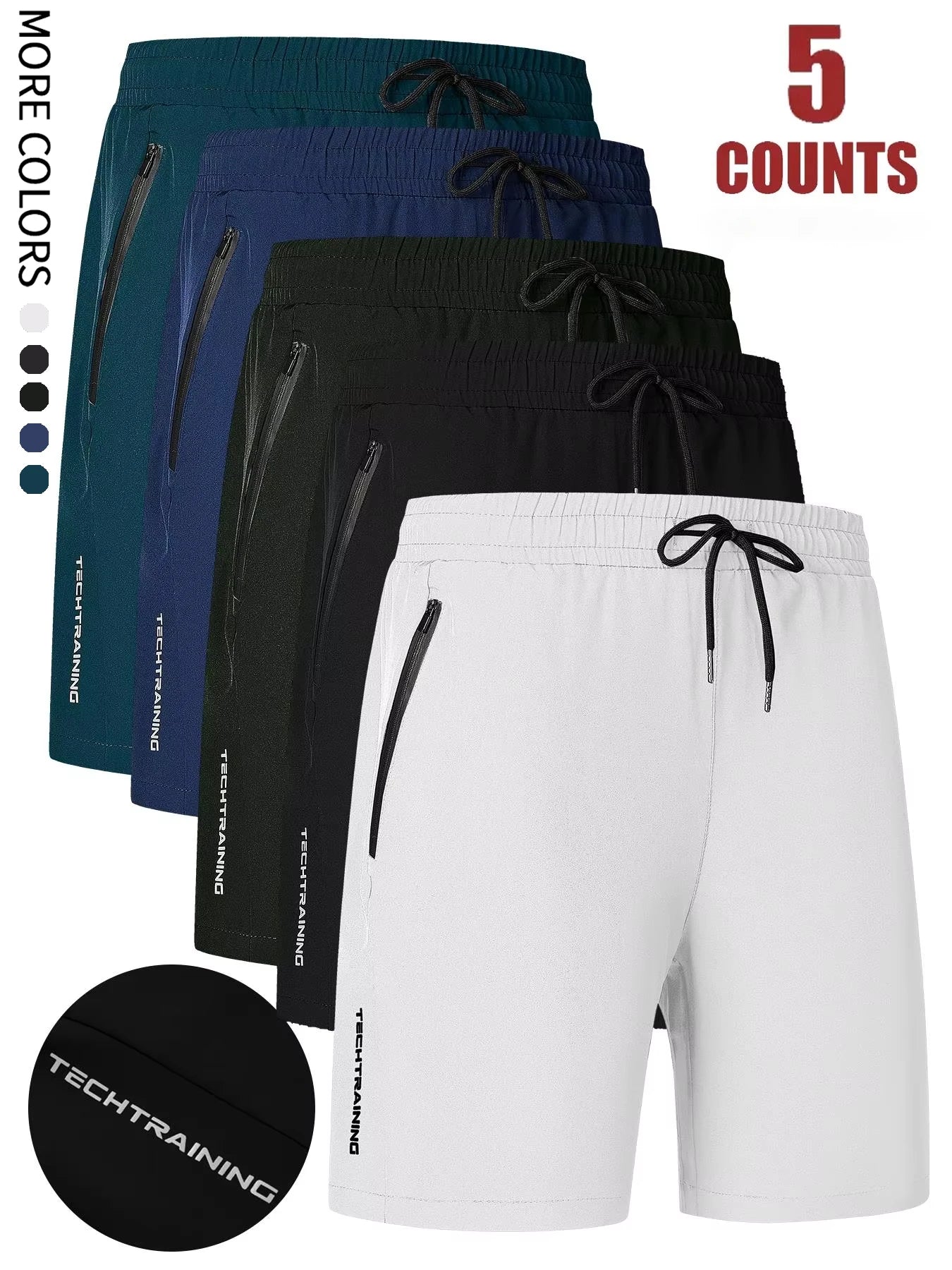 Men's Quick-Dry Shorts – Breathable Zipper Pocket Summer Sports Shorts for Outdoor Fitness
