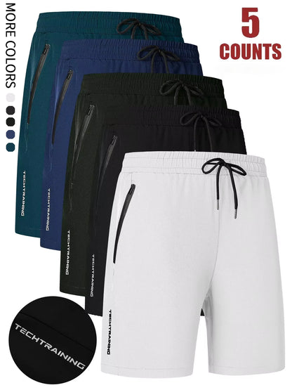 Men's Quick-Dry Shorts – Breathable Zipper Pocket Summer Sports Shorts for Outdoor Fitness
