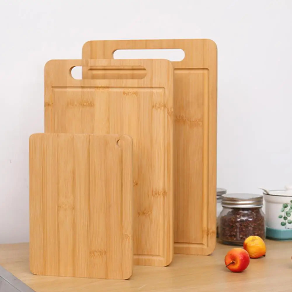 Bamboo Cutting Board – Double Sided Kitchen Cutting Board | Thick Durable Wood Chopping Block