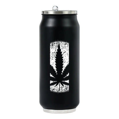 500ML 304 Stainless Steel Cola Can Thermos Custom LOGO Vacuum Cup Flask Portable Double Layers Straw Cup Water Bottle Mug