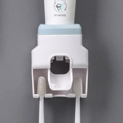 Automatic Toothpaste Dispenser  Toothbrush Holder - Wall Mount Squeezer for Bathroom - ZOOMNSTORE