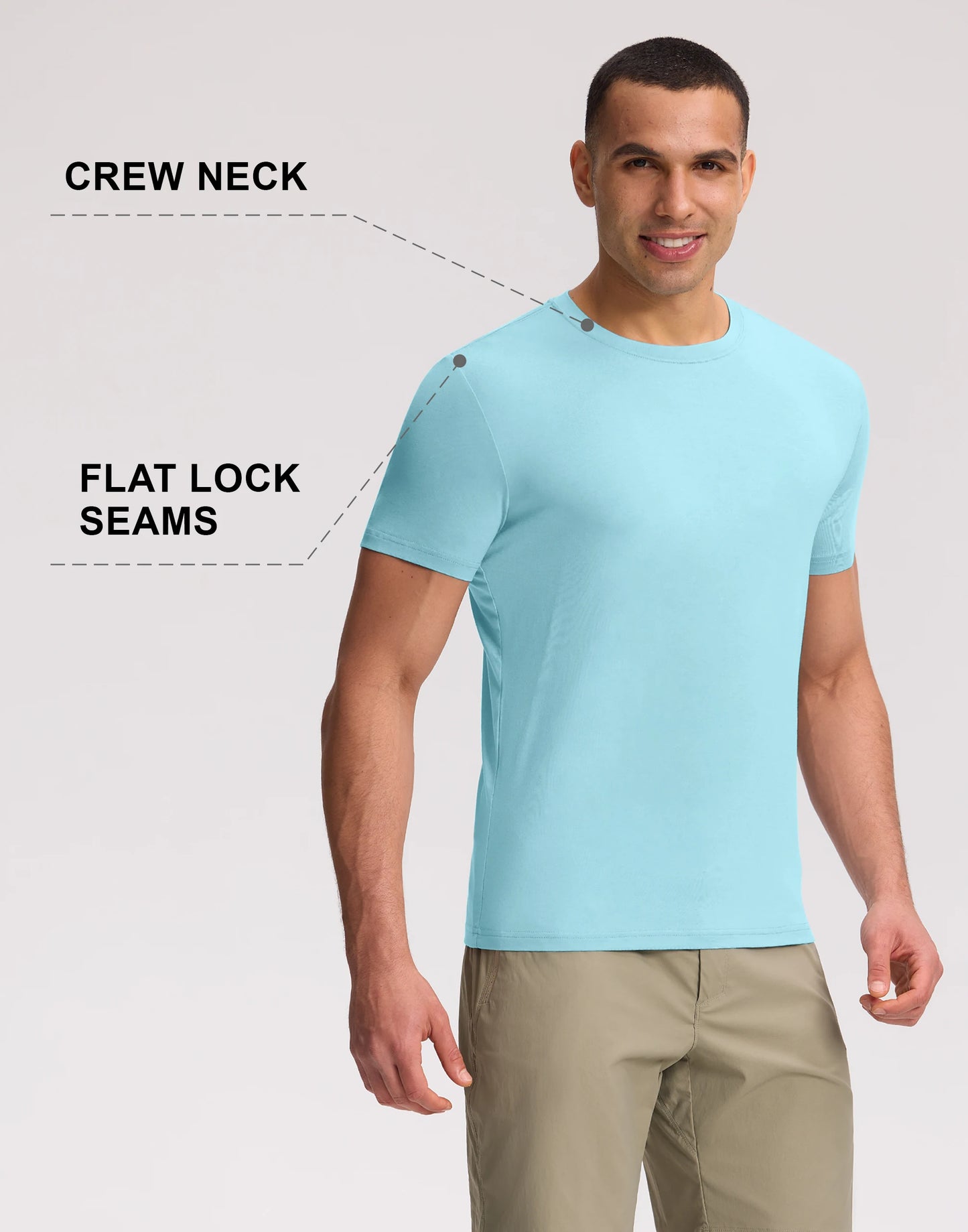 Pioneer Camp Men's T-Shirt Bamboo Viscose Ultra Soft Plain Male Shirts Cooling Crew Neck Casual Basic Tee Shirt Undershirt