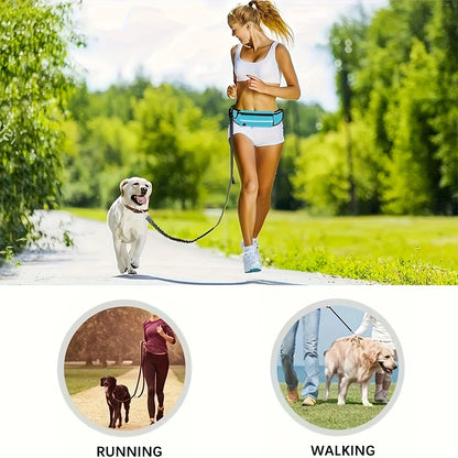 Hand Free Dog Leash for Pet Walking Running Jogging Adjustable Dog Leash Waist Belt Chest Strap Traction Rope Dog Accessories