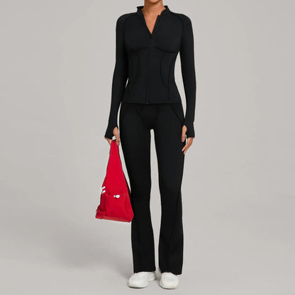 Seamless Yoga Sets – High Waist Leggings & Backless Bra Suit | Breathable Fitness Wear