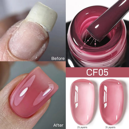 Nude Crystal Rubber Base Gel - 7ml Semi-Permanent Soak Off UV LED Nail Varnish