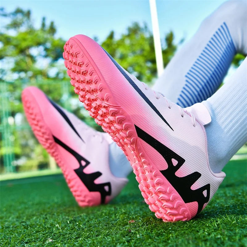 Men Soccer Shoes - Ultralight Football Boots With Long Spikes | Breathable Cleats