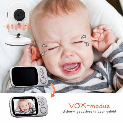 VB603 Baby Monitor 2.4G Wireless with 3.2 Inches LCD 2 Way Audio Talk Night Vision Surveillance Security Camera Babysitter