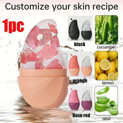 Ice Face Roller Ice Cube Beauty Massage Silicone Ice Mold for Eye Puffiness Ice Facial Roller Shrink Pores Reduce Swelling Gifts