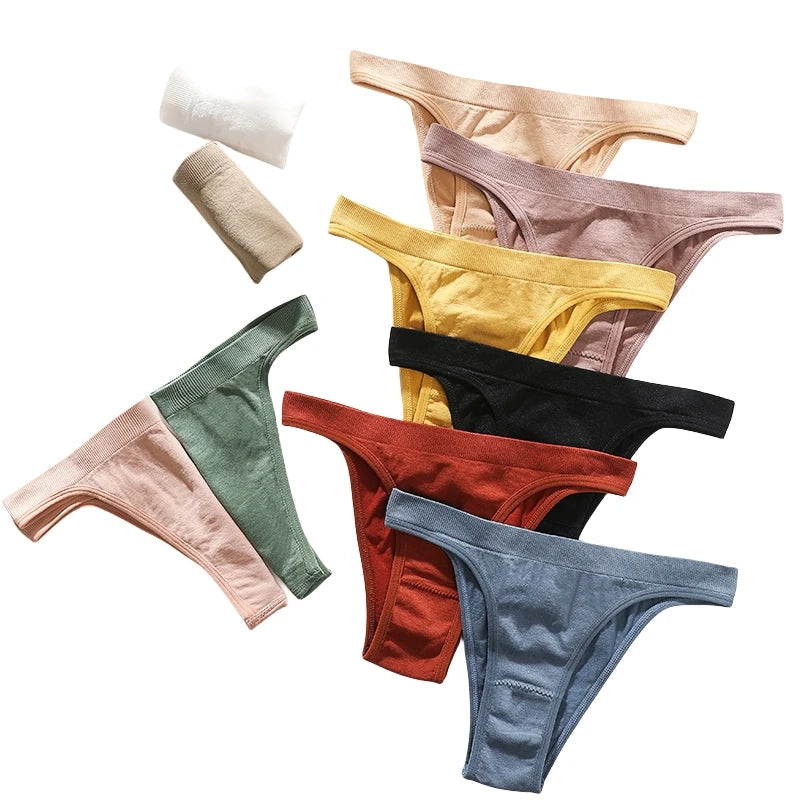 3Pcs/Set Women High Cut Brazilian Panties High Rise Seamless Underwear Soft Stretch Sports Soft Briefs Ladies Sexy Lingerie M-L