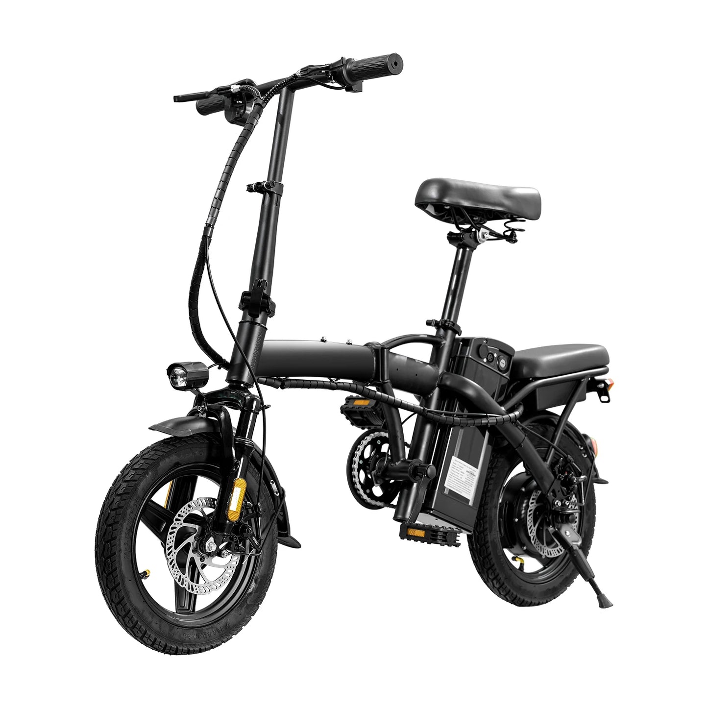 T5 Lightweight Folding Electric Bike for Adults 48V 750W Peak Power 20MPH 18-22 Miles Range 14Inch Disc Brake Commuter E-bike