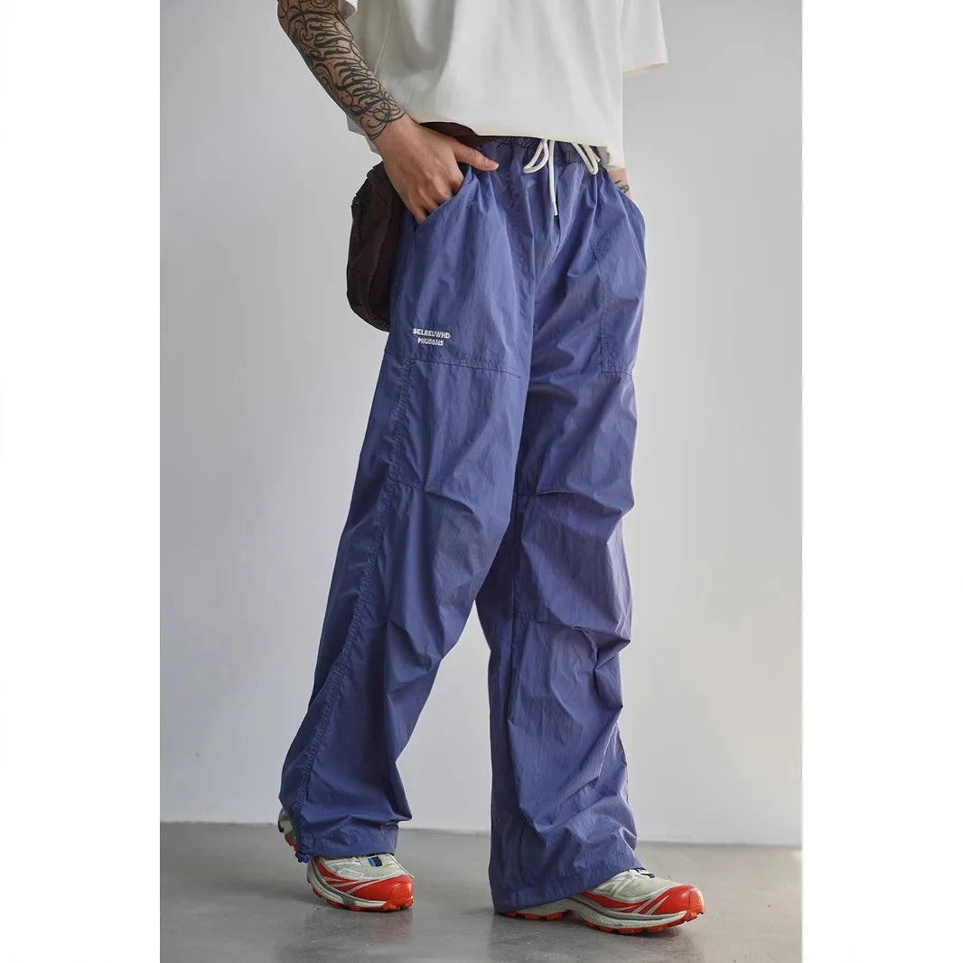 Lightweight Quick Dry Outdoor Work Trousers For Men Women Summer Casual Loose Straight Leg Long Pants Mountain Hiking Bottoms