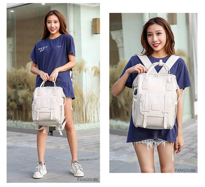 PANGDUBE Baby Nappy Bag with 2pcs Stroller Hooks Mummy Bag Backpack Waterproof Outdoor Travel Mommy Maternity Bag for Baby Stuff