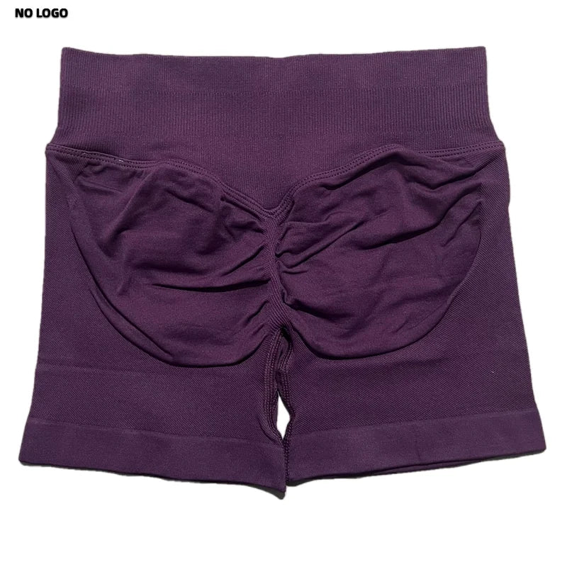 Women Sports Shorts - Low Waist Elastic Band Gym Biker Scrunch Fitness 4.5''