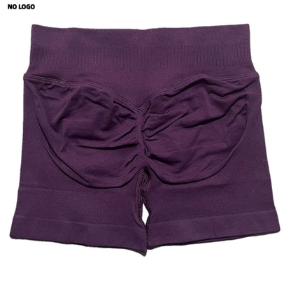 Women Sports Shorts - Low Waist Elastic Band Gym Biker Scrunch Fitness 4.5''