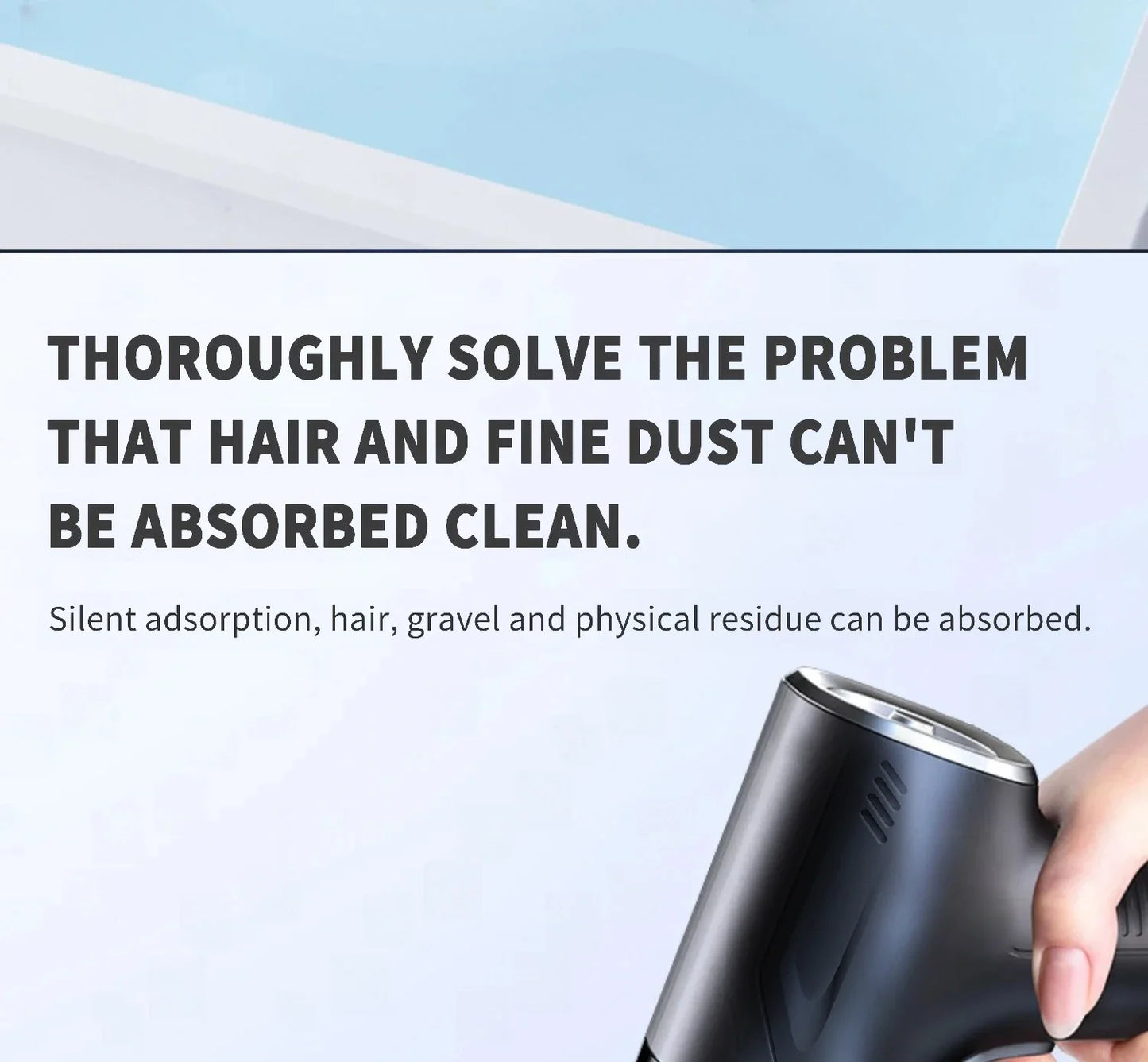 Mini Car Vacuum Cleaner - Cordless Wireless Car Cleaner with HEPA Filter & Powerful Suction