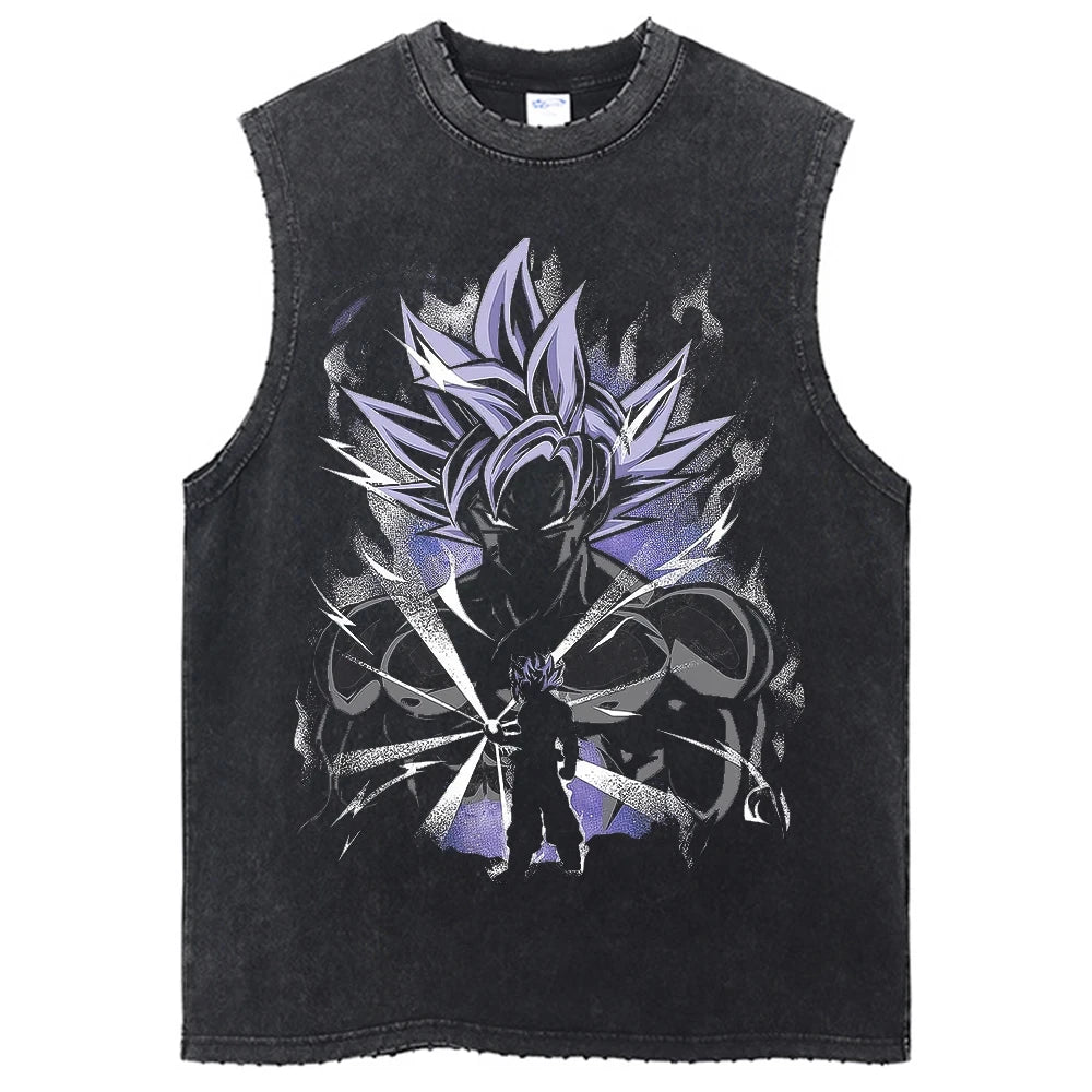 Dragon Ball Anime GYM Sleeveless Tshirt Vintage Sports Tank Tops Streetwear Sleeveless Graphic Harajuku Cotton Vest T-Shirts
