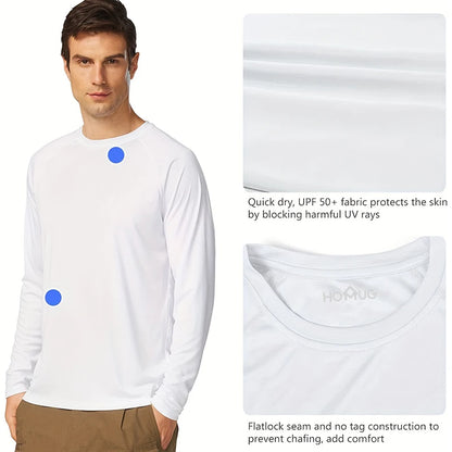 Men's UPF 50+ Sun Protection Shirt – Quick-Dry Long-Sleeve Performance Top
