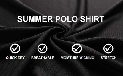 True Classic Novelty Polo Shirts for Men – Mens Polo Shirts Short Sleeve Quick Dry Fit Golf Athletic Shirt for Men