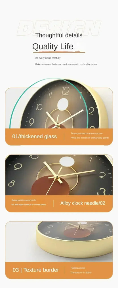 Silent Battery Operated Wall Clock - Non-Ticking Decor for Home  Office