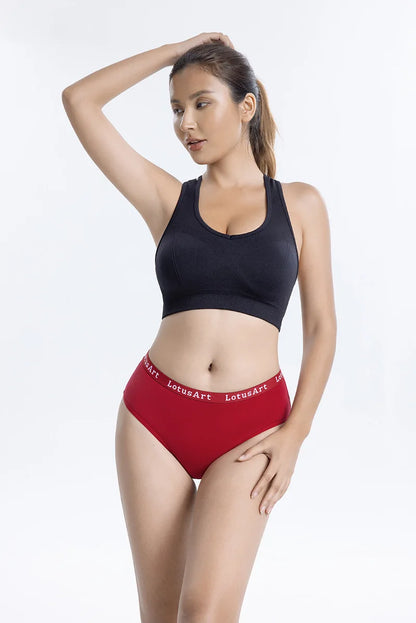 6pcs Cotton Women Panties Lady Plus Size Underwear High Waist Briefs Breathable Solid Color Female Lingerie Shorts
