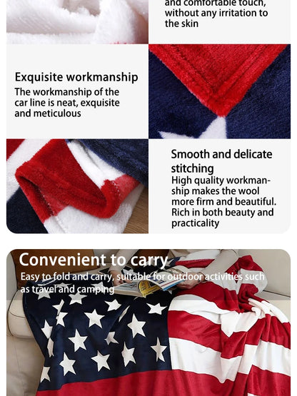 Plush Bed Blanket - Warm Throw for Sofas Cars and Travel - Machine Washable